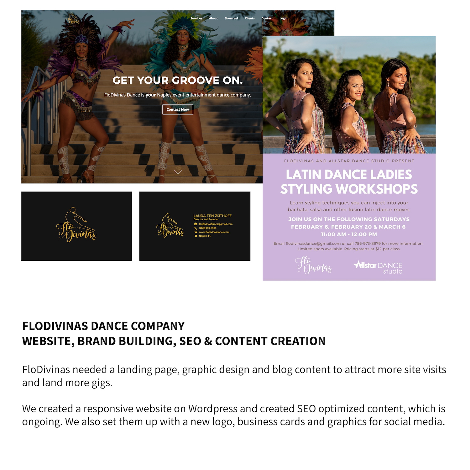 FloDivinas Dance Company Naples_Web Design Digital Marketing