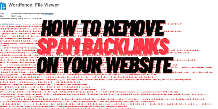 How to remove spam backlinks on your website