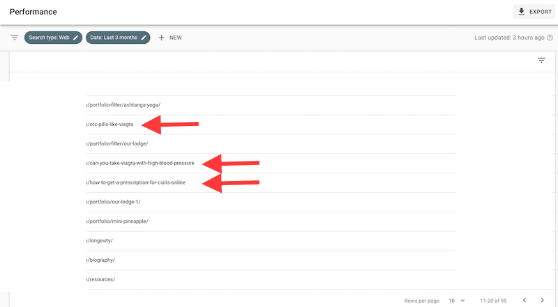 identify backlinks spam on google search console